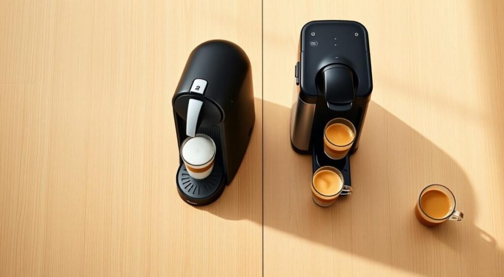 comparação entre cafeteiras Dolce Gusto e máquinas de café concorrentes